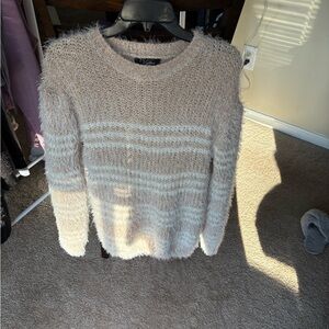 Cozy Beige and Cream Women's Sweater